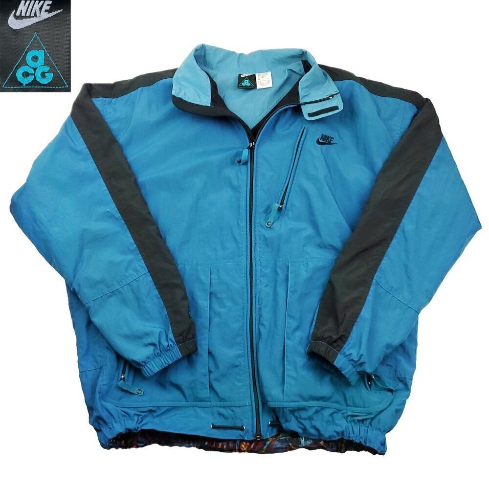 Nike ACG Vintage Windbreaker Jacket 90s Fleece Lined Full Zip Men's XL